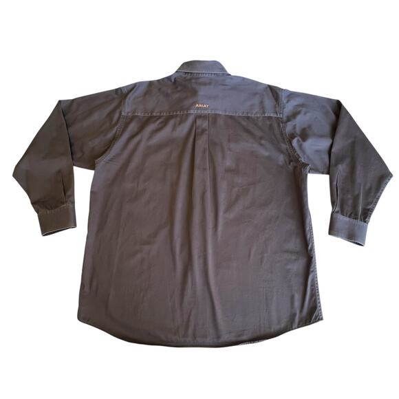 Ariat Shirt Brown Button Down Long Sleeves XL - Picture 12 of 12